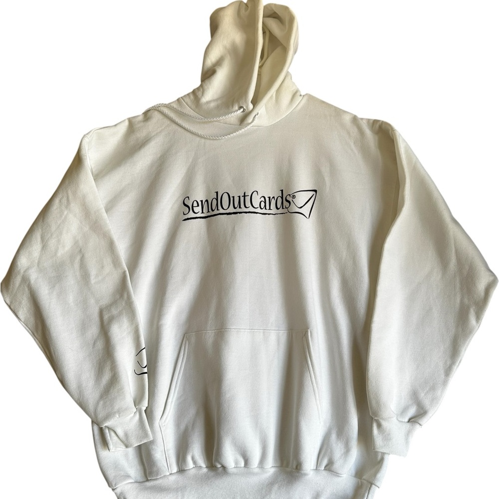 Port and Company Unisex White Hoodie Sz XL